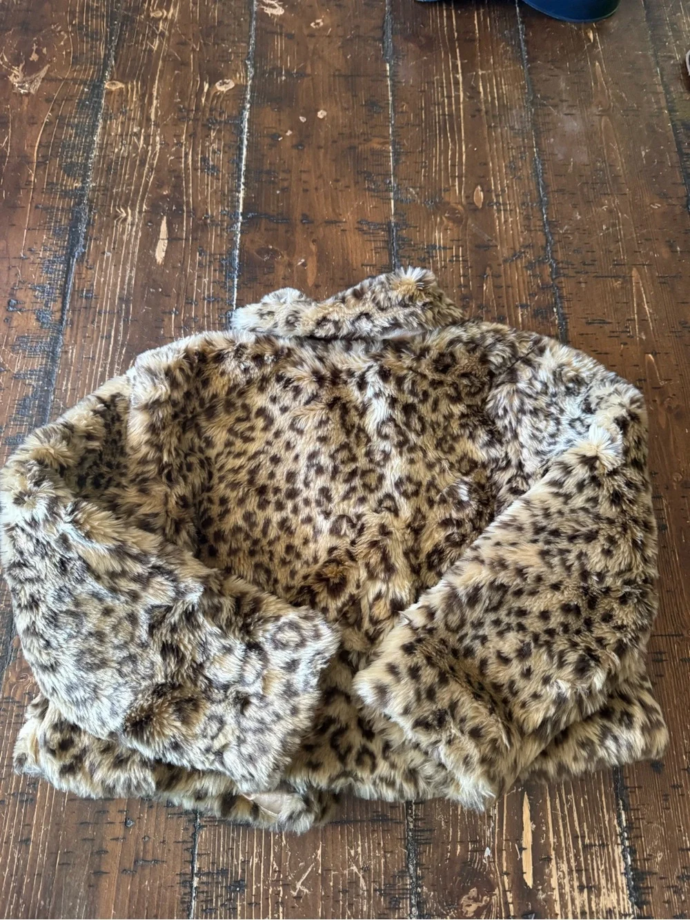 VTG 2006 glamour kitty Gymboree Girls' Leopard Faux Fur Jacket - Brown size 7